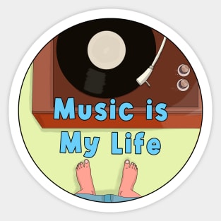 Music is My Life Sticker